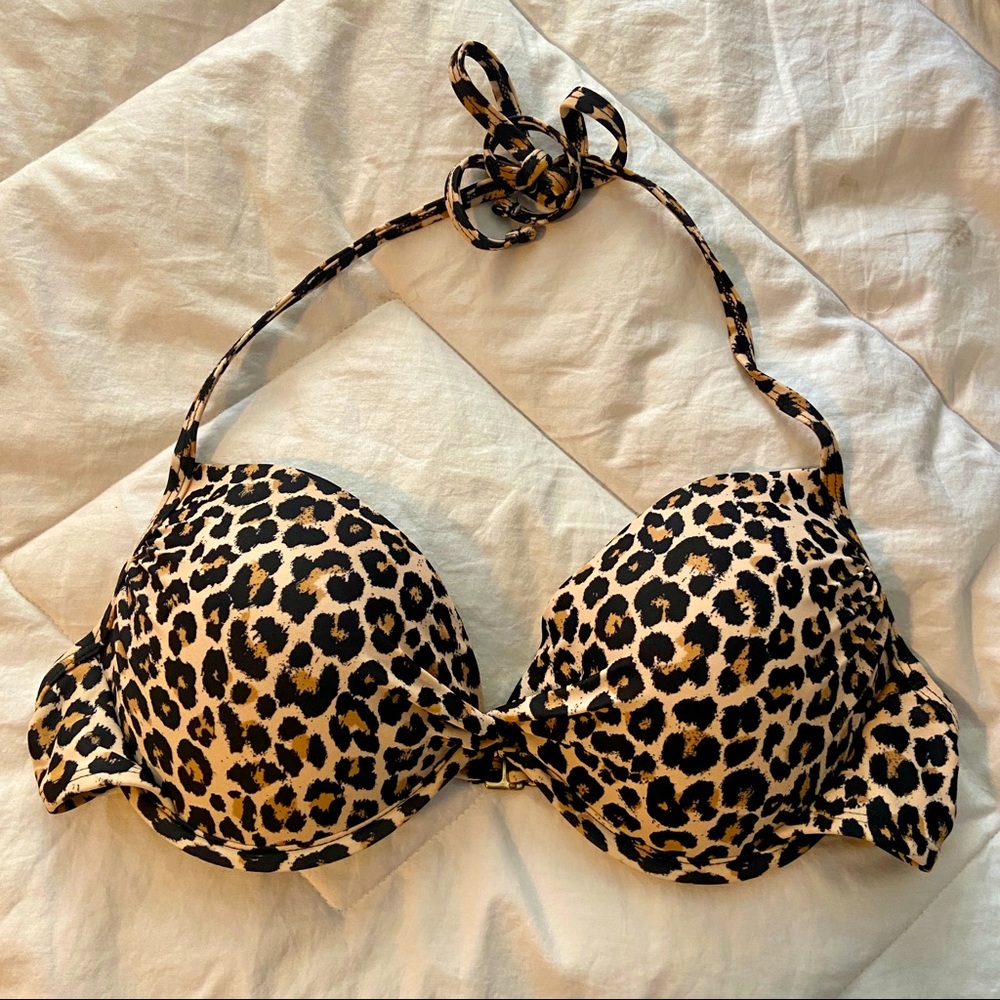 Leopard Bikini Top - L